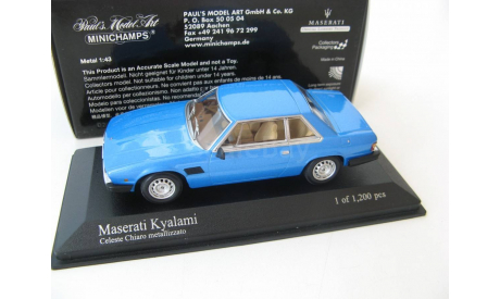 Maserati Kyalami 1982 light blue metallic, масштабная модель, 1:43, 1/43, Minichamps