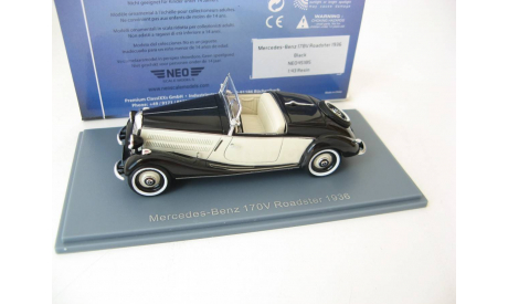 Mercedes-Benz 170V Roadster black/beige 1936, масштабная модель, Neo Scale Models, scale43