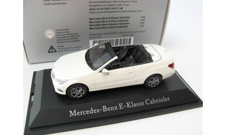Mercedes-Benz E-Class Cabriolet (C207) diamant white, масштабная модель, scale43, Kyosho