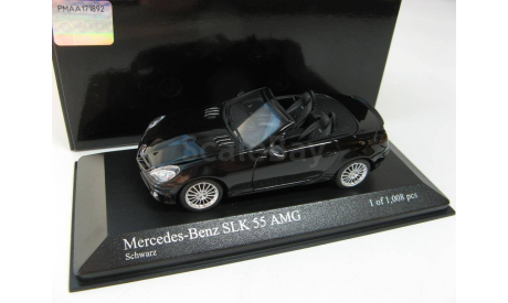 MERCEDES-BENZ SLK 55 AMG (R171) 2008 BLACK, масштабная модель, 1:43, 1/43, Minichamps