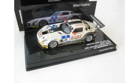 Mercedes-Benz SLS AMG GT3 #21 Rowe Racing 24 Nürburgring 2012, масштабная модель, scale43, Minichamps