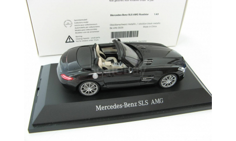 Mercedes-Benz SLS AMG Roadster obsidian black, масштабная модель, scale43, Schuco