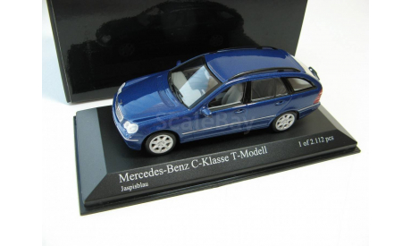 Mercedes-Benz C-Class T-Model jaspis blue 2001 г., масштабная модель, 1:43, 1/43, Minichamps