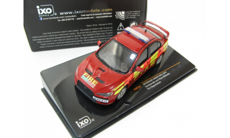 Mitsubishi Lancer Evo X  Fire department 2011 г., масштабная модель, scale43, IXO Road (серии MOC, CLC)