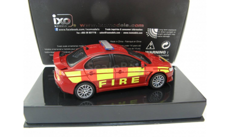 Mitsubishi Lancer Evo X  Fire department 2011 г., масштабная модель, scale43, IXO Road (серии MOC, CLC)