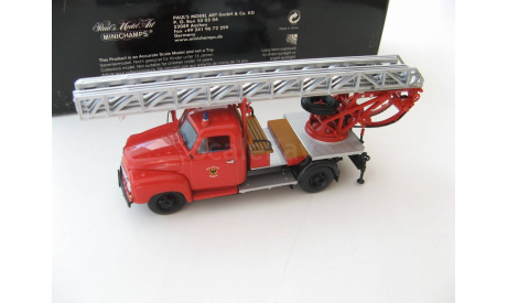 Opel Blitz 1,75t Drehleiter DL18 ’Feuerwehr Sinsheim’, масштабная модель, 1:43, 1/43, Minichamps