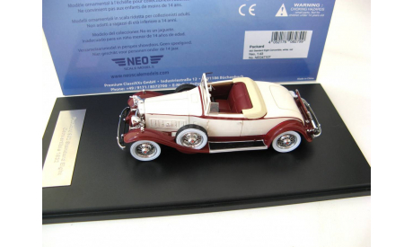 Packard 902 Standart Eight Convertible 1932 white/red, масштабная модель, 1:43, 1/43, Neo Scale Models