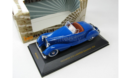 PACKARD V12 LeBARON Speedster Blue 1934 г., масштабная модель, scale43, IXO Museum (серия MUS)