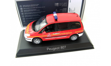 PEUGEOT 807 ’Pompier’ (пожарный) 2008 г., масштабная модель, Norev, scale43