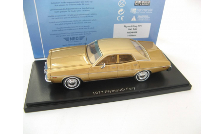 Plymouth Fury 1977 gold. SALE!, масштабная модель, Neo Scale Models, scale43