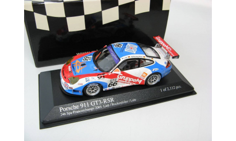 Porsche 911 (996) GT3 RSR #66 Winner 24h Spa 2005 г., масштабная модель, scale43, Minichamps