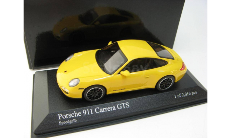 Porsche 911 (997 II) Carrera GTS 2011 yellow, масштабная модель, 1:43, 1/43, Minichamps