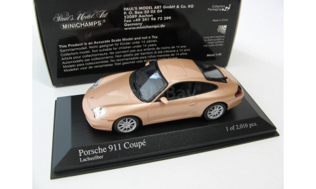 Porsche 911 Coupe 2001 salmon silver, масштабная модель, scale43, Minichamps