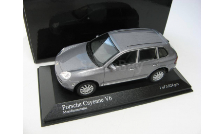 Porsche Cayenne V6 grey metallic 2003 г., масштабная модель, 1:43, 1/43, Minichamps