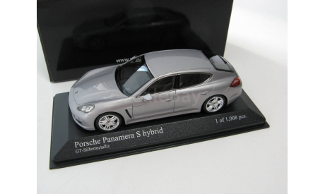 Porsche Panamera S Hybrid 2011 silver, масштабная модель, scale43, Minichamps