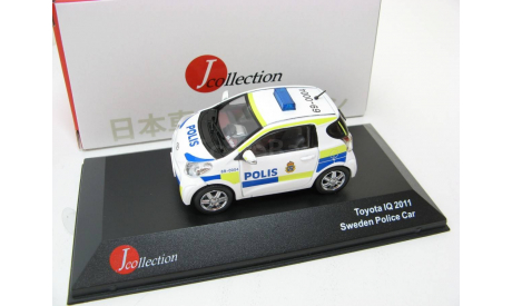 Toyota IQ Police Sweden white/yellow/blue 2011 г. SALE!, масштабная модель, 1:43, 1/43, J-Collection