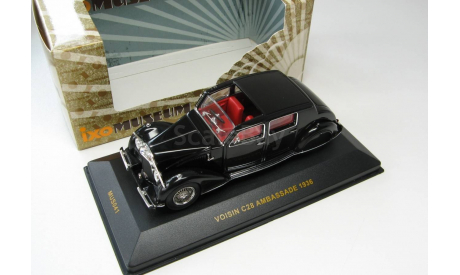 VOISIN C28 AMBASSADE Black 1936 г. SALE!, масштабная модель, 1:43, 1/43, IXO Museum (серия MUS)