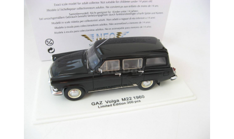 VOLGA GAZ M22  Black 1960 г. Lim. 300 pcs. 1960 г. RARE!, масштабная модель, scale43, Neo Scale Models, ГАЗ