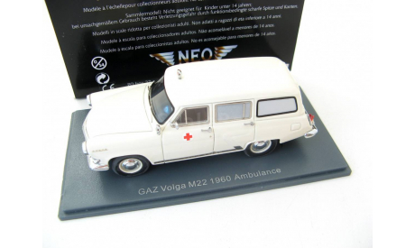 VOLGA GAZ M22E Ambulance (export version) 1960 г. RARE!, масштабная модель, 1:43, 1/43, Neo Scale Models, ГАЗ