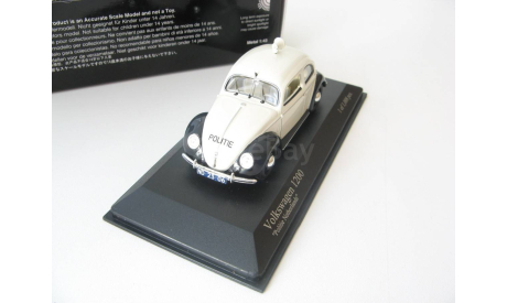 VW 1200 Export police Netherlands 1951 white, масштабная модель, scale43, Minichamps, Volkswagen