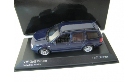 VW Golf Variant blue metallic 1999 г., масштабная модель, scale43, Minichamps, Volkswagen