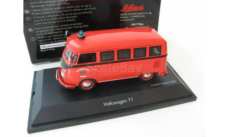 VW T1 Bus ’Feuerwehr Solingen’ Редкий Шуко!, масштабная модель, 1:43, 1/43, Schuco, Volkswagen