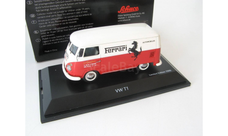 VW T1 Van Ferrari red/white, масштабная модель, 1:43, 1/43, SCHUCO, Volkswagen