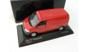 VW T5 Transporter Delivery Van Red 2003 г., масштабная модель, 1:43, 1/43, Minichamps, Volkswagen