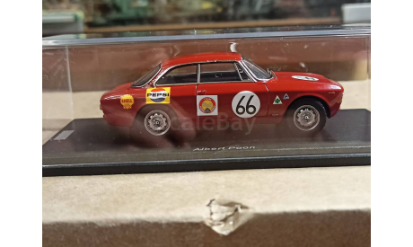 Alfa Romeo Giulia GTA #66 Singapore GP 1967 1:43, масштабная модель, Spark, scale43