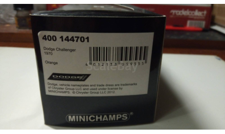 Dodge Challenger R/T 1970 1:43, масштабная модель, Minichamps, scale43