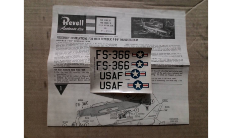 F-84F Thunderstreak Jet Fighter Bomber 1:54, сборные модели авиации, Revell, scale0