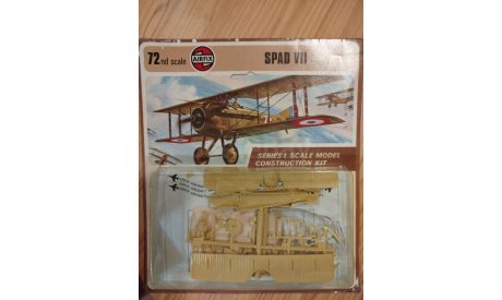 SPAD VII, сборные модели авиации, Airfix, scale72