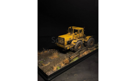Кировец К-701 ( из модели Аист ) на винетке, масштабная модель трактора, Автоистория (АИСТ), scale43