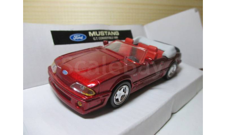 FORD MUSTANG GT CONVERTIBLE  1989  NEW RAY красный, масштабная модель, scale0