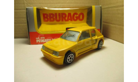 PEUGEOT 205 TURBO Bburago made in ITALY, масштабная модель, scale0