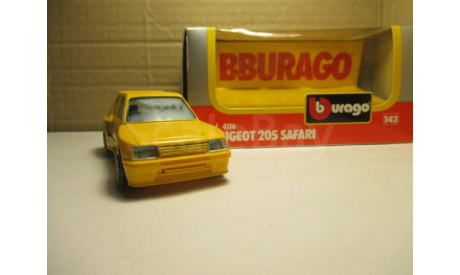 PEUGEOT 205 TURBO Bburago made in ITALY, масштабная модель, scale0