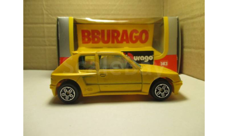 PEUGEOT 205 TURBO Bburago made in ITALY, масштабная модель, scale0