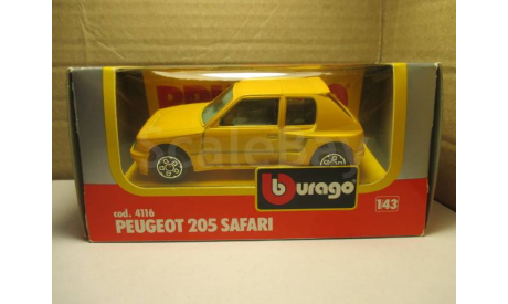 PEUGEOT 205 TURBO Bburago made in ITALY, масштабная модель, scale0