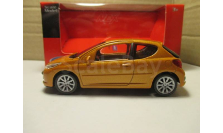 PEUGEOT 207  WELLY  ЖЕЛТЫЙ МЕТАЛЛИК  1/43, масштабная модель, scale0