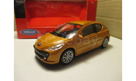 PEUGEOT 207  WELLY  ЖЕЛТЫЙ МЕТАЛЛИК  1/43, масштабная модель, scale0
