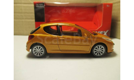 PEUGEOT 207  WELLY  ЖЕЛТЫЙ МЕТАЛЛИК  1/43, масштабная модель, scale0