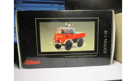 1/18 MERCEDES - BENZ UNIMOG  U401  FEUERWEHR  SCHUCO  ПОЖАРНЫЙ, масштабная модель, scale0