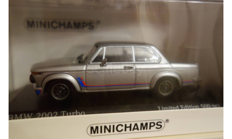 Бмв BMW 2002 Turbo 1973 Silver 1/43 Minichamps, масштабная модель, scale43