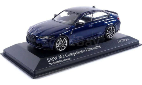 BMW M3 Competition 2020 Синий Minichamps 1/43, масштабная модель, scale43