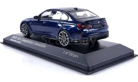 BMW M3 Competition 2020 Синий Minichamps 1/43, масштабная модель, scale43
