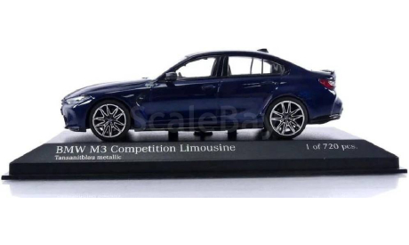 BMW M3 Competition 2020 Синий Minichamps 1/43, масштабная модель, scale43