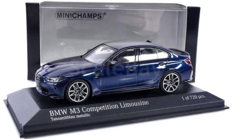 BMW M3 Competition 2020 Синий Minichamps 1/43, масштабная модель, scale43