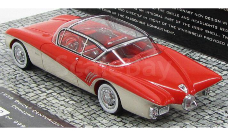 Бьюик Buick Centurion Concept красный/белый 1956 Minichamps, масштабная модель, 1:43, 1/43