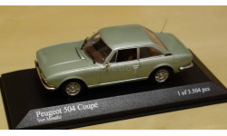 Пежо Peugeot 504 Coupe 1974 Lt. Green met. 1/43 Minichamps