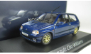 Рено Renault Clio Williams 1996 синий 1/43 Norev, масштабная модель, scale43